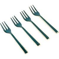Artesa 4-Piece Mini Serving Fork Set in Green