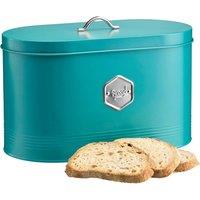 Cooks Professional 3-Piece Tea Coffee & Sugar Storage Canisters Bins with Silver Labels in Teal