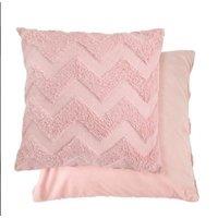 New Edge Blinds Newton Zig Zag Collection Soft Touch Cushion Cover in Pink | Size: 43 cm x 43 cm