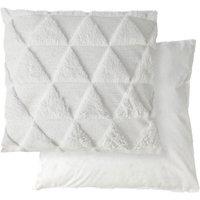 New Edge Blinds Newton Triangle Collection Soft Touch Cushion Cover in White | Size: 43 cm x 43 cm