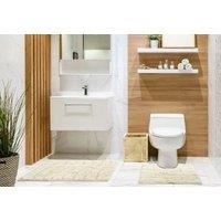 New Edge Blinds Ripple Collection Pure Cotton Jacquard 2pc Bath Set in Cream | Size: 50 cm x 80 cm