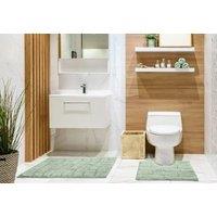 New Edge Blinds Ripple Collection Pure Cotton Jacquard 2pc Bath Set in Green | Size: 50 cm x 80 cm