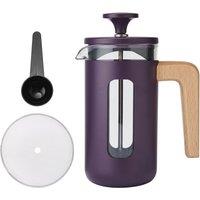 La Cafetiere Pisa Stainless Steel Cafetire, Purple, Three Cup, Gift Boxed in Purple