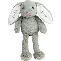 Personalised Memento Company Personalised Bunny Rabbit Soft Toy in Grey