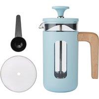 La Cafetiere Pisa Stainless Steel Cafetire, Sky Blue, Three Cup, Gift Boxed in Blue