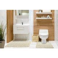 New Edge Blinds Tumble Twist Collection Pure Cotton 2pc Bath set in Cream | Size: 50 cm x 80 cm
