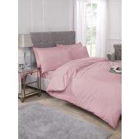 New Edge Blinds Percale Collection 180 Thread Count Percale Fitted Valance Sheet in Pink | Size: King