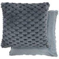 New Edge Blinds Leah Collection Deluxe Cushion Cover in Grey | Size: 43 cm x 43 cm