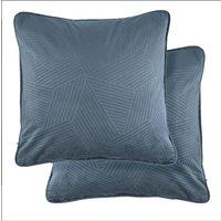 New Edge Blinds Deco Collection Soft Velvet Geometric Cushion Cover in Grey | Size: 43 cm x 43 cm