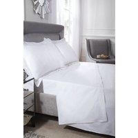 New Edge Blinds Luxor Collection 200 Thread Count Luxury Egyptian Cotton Fitted Sheet in White | Size: Super King