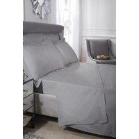 New Edge Blinds Luxor Collection 200 Thread Count Luxury Egyptian Cotton Fitted Sheet in Grey | Size: King