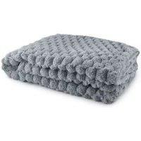 New Edge Blinds Leah Collection Deluxe Throw in Grey | Size: 140 cm x 180 cm