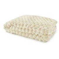New Edge Blinds Leah Collection Deluxe Throw in Cream | Size: 140 cm x 180 cm