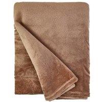 New Edge Blinds Plush Collection Flannel Fleece Super Soft Throw in Brown | Size: 140 cm x 180 cm
