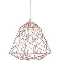 nielsen Stratton Retro Cage Pendant 35cm - Easy Fit Shade - Copper