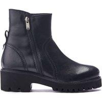 Moda In Pelle Women's 'Oster' Leather Ankle Boots in Black | Size: 5