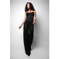 Jaded Rose Women's Esther Tailored Cowl Jumpsuit in Black | Size: 12