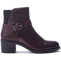 Moda In Pelle Women's 'Leighton' Leather Heeled Boots in Burgundy | Size: 6