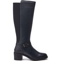 Moda In Pelle Women's 'Solesmes' Leather Heeled Boots in Navy | Size: 6