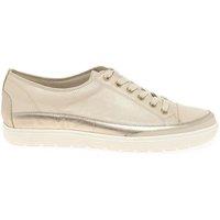 Caprice Women's 'Star' 'Casual Lace Up Trainers in Cream | Size: 6