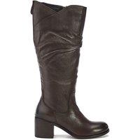 Moda In Pelle Women's 'Soleene' Leather Heeled Boots in Dark Brown | Size: 6