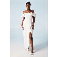 Coast Women's Volume Sleeve Corset Column Wedding Dress in Ivory | Size: 12