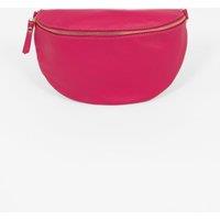 Meadow Half-Moon Crossbody Bag - Fuchsia, Pebbled