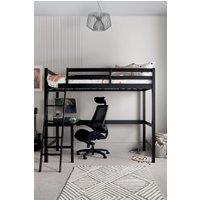 Time4sleep Fusion Black Gaming Wooden High Sleeper Bed Frame | Size: Single