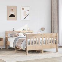 Berkfield Home Bed Frame without Mattress 120x200 cm Solid Wood Pine in Brown | Size: Small Double