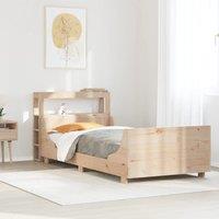 Berkfield Home Bed Frame without Mattress 90x200 cm Solid Wood Pine in Brown