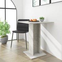 Berkfield Home Bistro Table Concrete Grey 60x60x75 cm Engineered Wood | Size: 60 x 60 x 75 cm