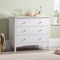 Christow White Chest of Drawers Modern 3 Drawer Bedroom Storage Unit Furniture Cabinet