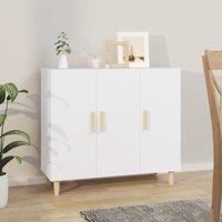 Berkfield Home Sideboard White 90x34x80 cm Engineered Wood | Size: 90 x 34 x 80 cm