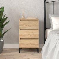 Berkfield Home Bedside Cabinet Sonoma Oak 40x35x70 cm Engineered Wood in Brown | Size: 40 x 35 x 70 cm