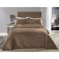 New Edge Blinds Banbury Bedspread in Brown | Size: Double