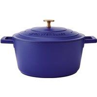 MasterClass Cast Aluminium Electric Blue Casserole Dish, 24cm, 4 Litre, Gift Boxed