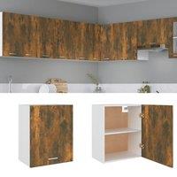 Berkfield Home Hanging Cabinet Smoked Oak 50x31x60 cm Engineered Wood in Brown | Size: 50 x 31 x 60 cm