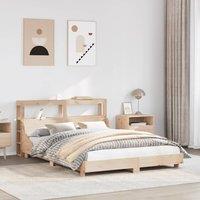 Berkfield Home Bed Frame without Mattress 120x200 cm Solid Wood Pine in Brown | Size: Small Double
