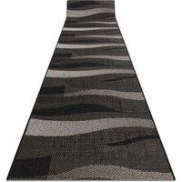 RugsX Sizal Floorlux Runner in Black | Size: 120 cm x 460 cm