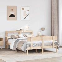 Berkfield Home Bed Frame without Mattress 120x200 cm Solid Wood Pine in Brown | Size: Small Double
