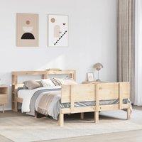 Berkfield Home Bed Frame with Headboard without Mattress 120x200 cm in Brown | Size: Small Double