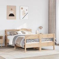 Berkfield Home Bed Frame without Mattress 120x190 cm Small Double Solid Wood Pine in Brown