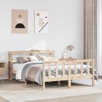 Berkfield Home Bed Frame without Mattress 120x200 cm Solid Wood Pine in Brown | Size: Small Double