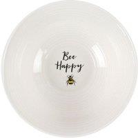 KDMD Bee Happy Ceramic Bowl in White