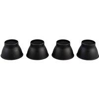 Aidapt Elephant Feet 14cm Set Of 4 in Black