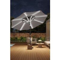 3m Large Solar Powered LED Patio Umbrella for Outdoor Garden
