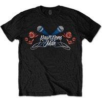 Rag N Bone Man Men's Mics & Roses Cotton T-Shirt in Black | Size: Medium