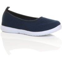 AJVANI Women's Flat Heel Comfort Slip-on Trainers in Navy | Size: 9