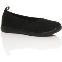 AJVANI Women's Flat Heel Comfort Slip-on Trainers in Black | Size: 9