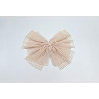 Madein Women's Blushed pink Plisse Bow Clip